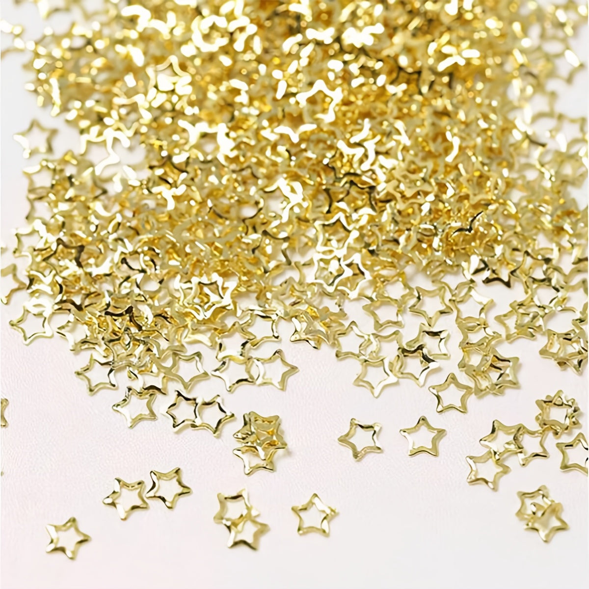 12 Grids 1000pcs Moon Star Nails Golden Metallic Nail Sequins Charms 3D Nail Art Tips Decoration Press On Manicure Supply DIY Nail Gems Nail Supplies